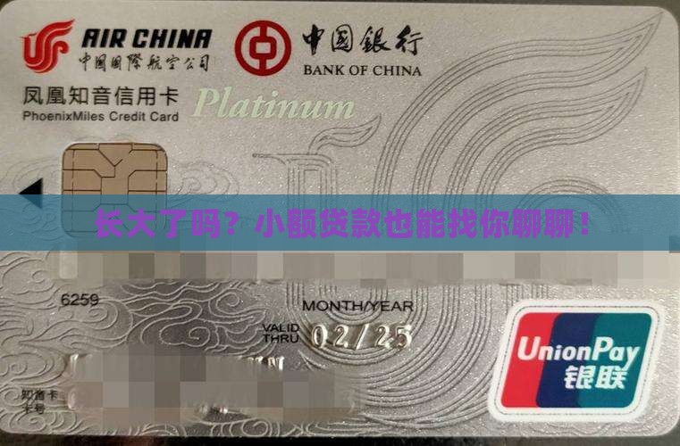 长大了吗？小额贷款也能找你聊聊！