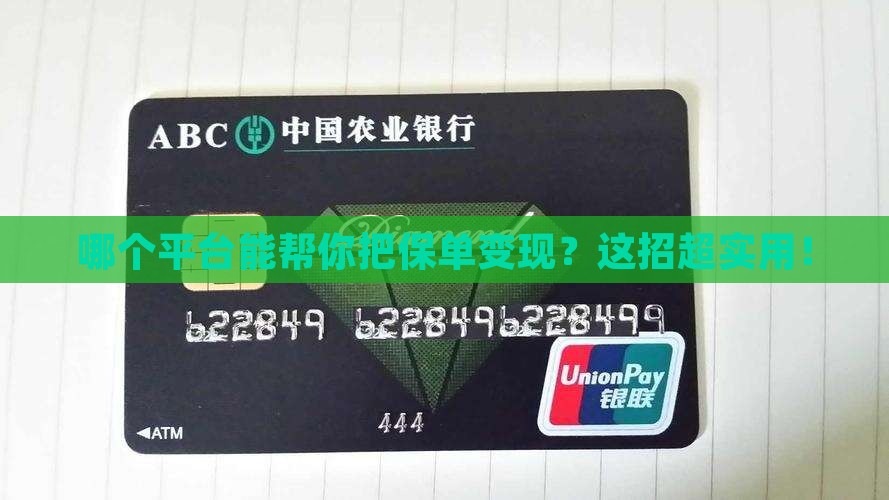 哪个平台能帮你把保单变现？这招超实用！