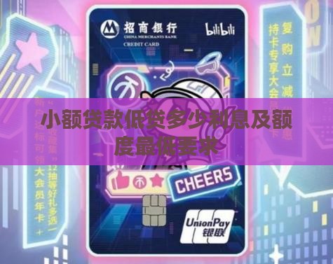 小额贷款低贷多少利息及额度最低要求