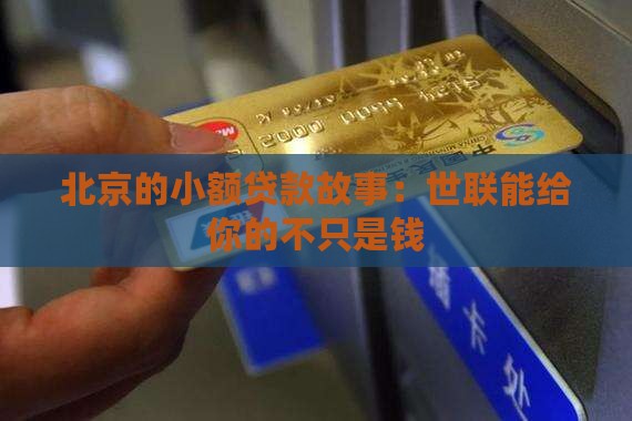 北京的小额贷款故事：世联能给你的不只是钱