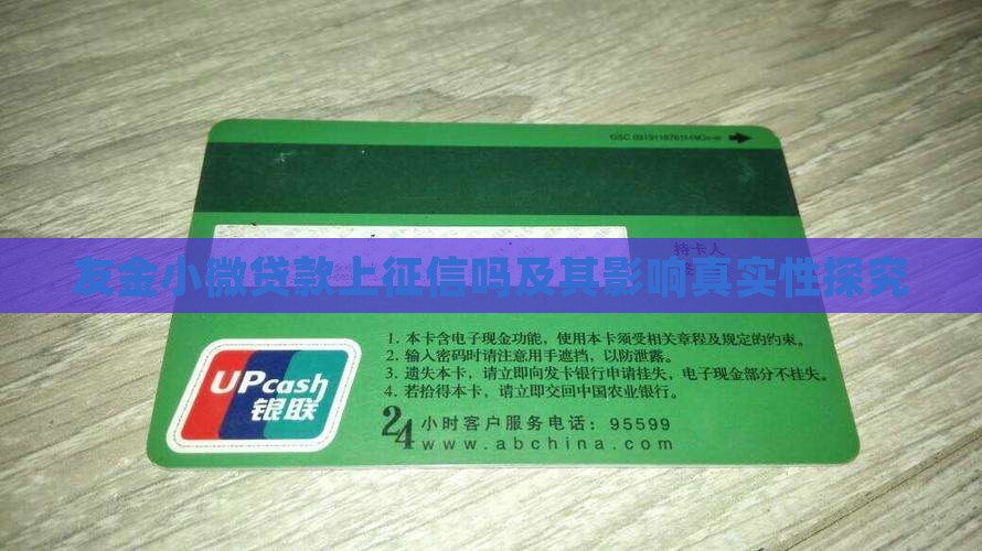 友金小微贷款上征信吗及其影响真实性探究