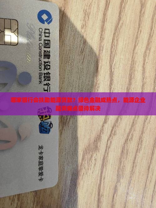 哪家银行会扶助能源贷款？绿色金融成热点，能源企业融资痛点亟待解决