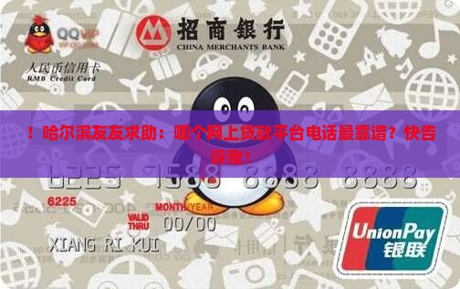 ！哈尔滨友友求助：哪个网上贷款平台电话最靠谱？快告诉我！