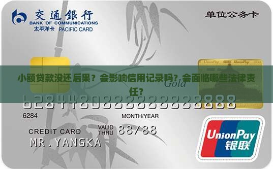小额贷款没还后果？会影响信用记录吗？会面临哪些法律责任？
