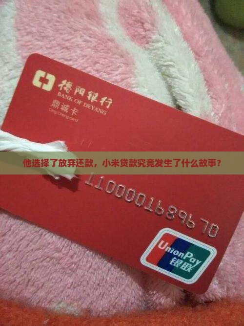 他选择了放弃还款，小米贷款究竟发生了什么故事？