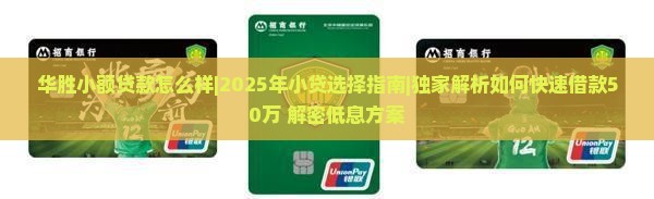 华胜小额贷款怎么样