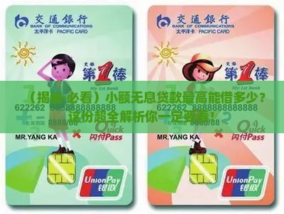 小额无息贷款最多贷多少