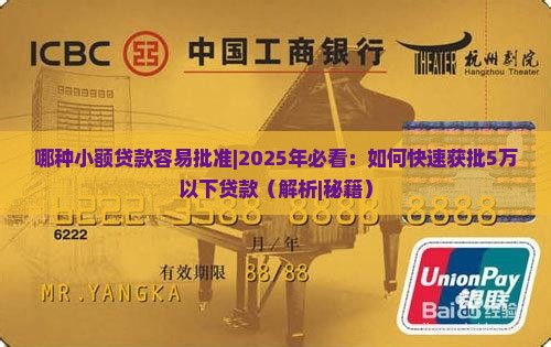 哪种小额贷款容易批准