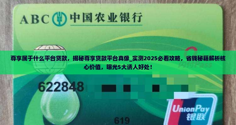 尊享属于什么平台贷款