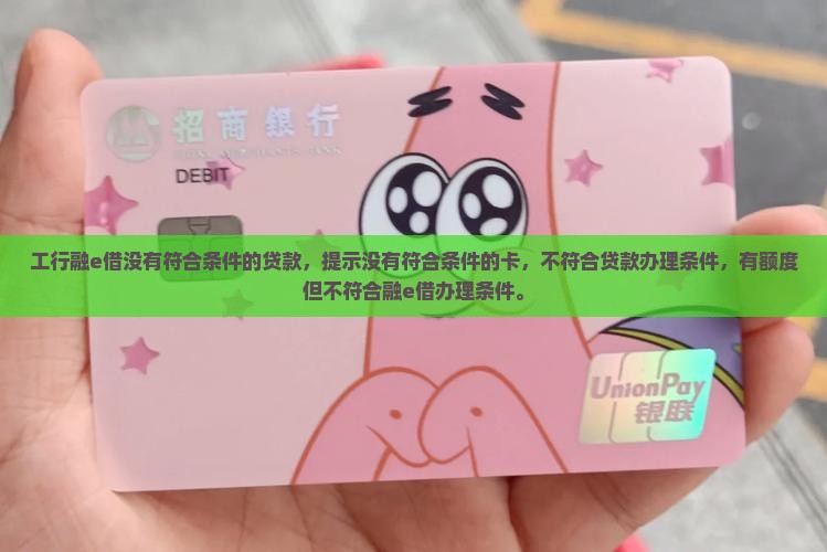 工行融e借没有符合条件的贷款