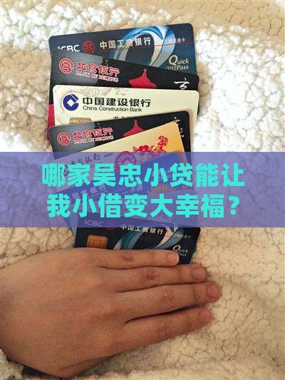哪家吴忠小贷能让我小借变大幸福？