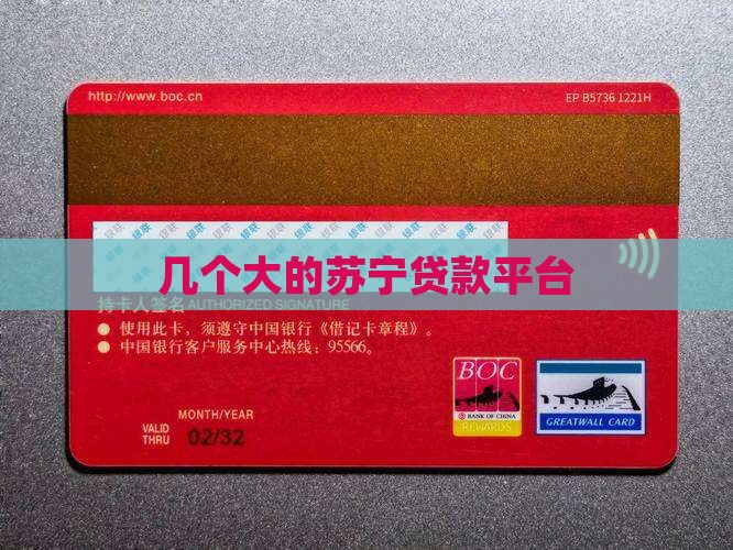 几个大的苏宁贷款平台