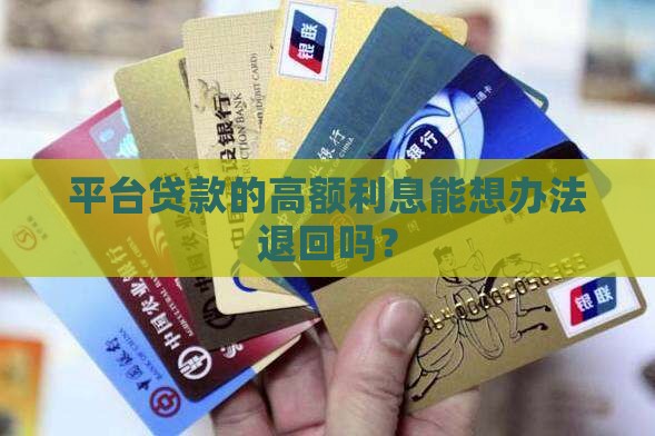 平台贷款的高额利息能想办法退回吗？