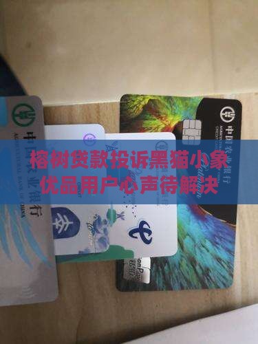 榕树贷款投诉黑猫小象优品用户心声待解决