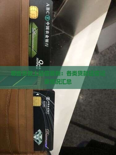 哪些贷款上征信最新：各类贷款征信记录情况汇总