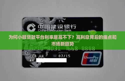 为何小额贷款平台利率居高不下？高利息背后的痛点和市场新趋势