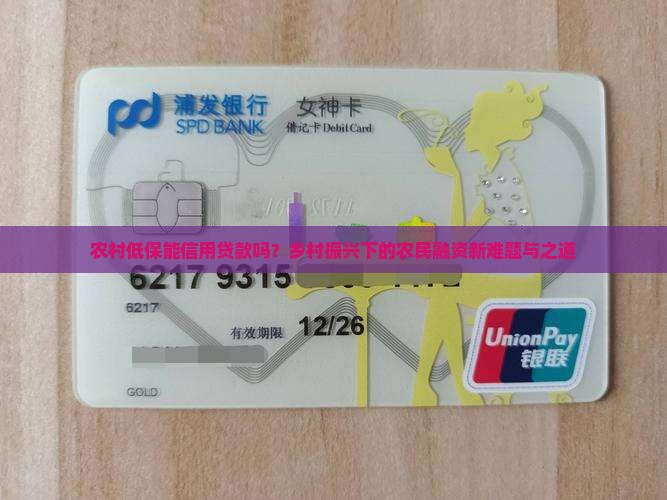 农村低保能信用贷款吗？乡村振兴下的农民融资新难题与之道