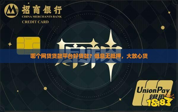 哪个网贷贷款平台好贷款？低息无抵押，大放心贷