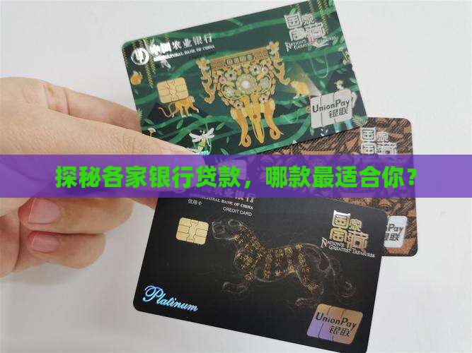 探秘各家银行贷款，哪款最适合你？