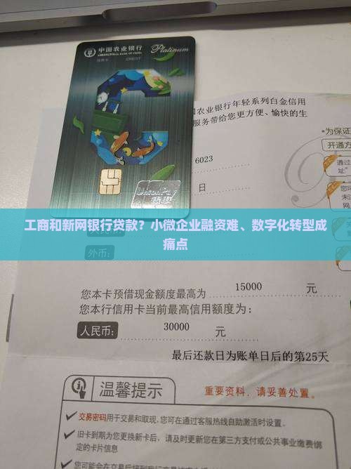工商和新网银行贷款？小微企业融资难、数字化转型成痛点