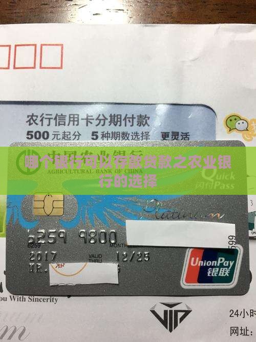 哪个银行可以存款贷款之农业银行的选择