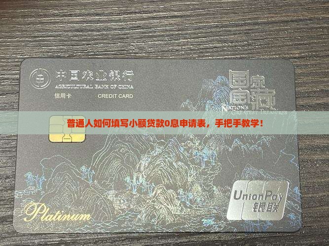 普通人如何填写小额贷款0息申请表，手把手教学！
