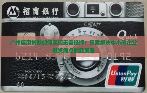 广州信用贷款如何实现无需抵押？探索解决中小微企业融资痛点的新策略