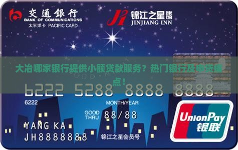 大冶哪家银行提供小额贷款服务？热门银行及申贷痛点！
