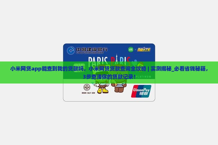 小米网贷app能查到我的贷款吗