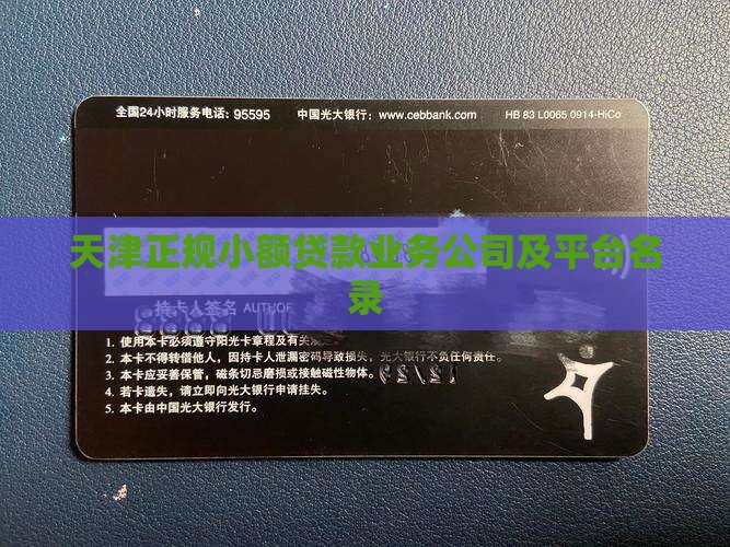 天津正规小额贷款业务