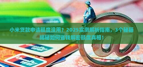 小米贷款申请额度没用