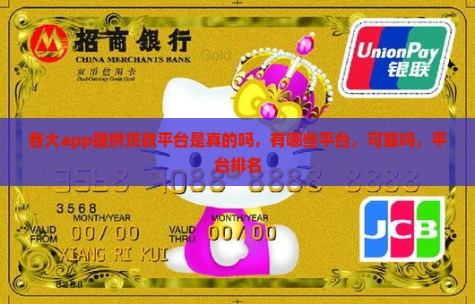 各大app提供贷款平台
