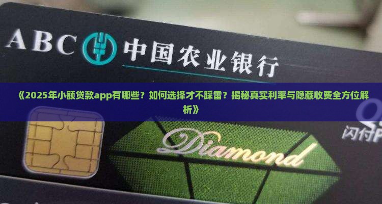 小额贷款app有那几个