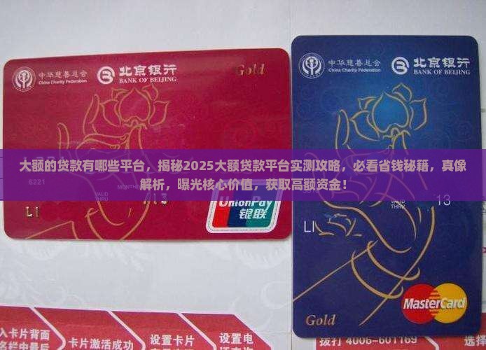 大额的贷款有哪些平台
