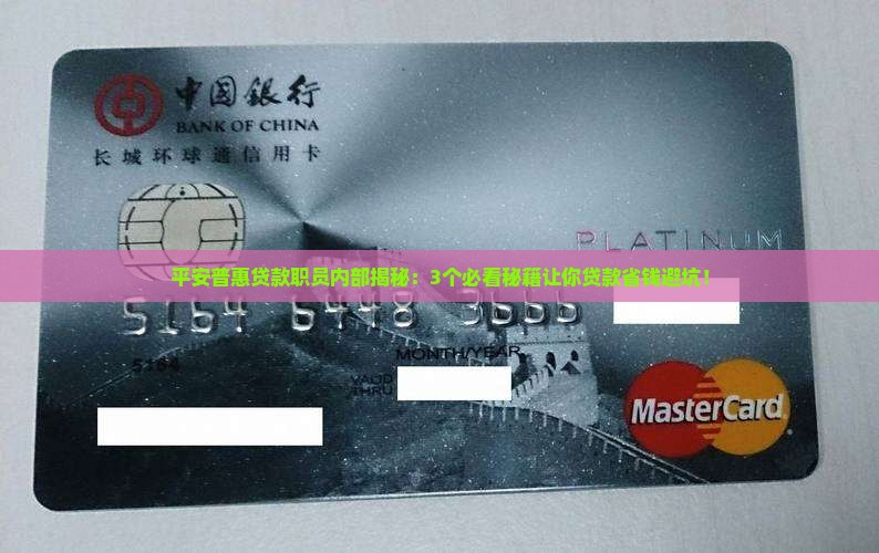 平安普惠贷款职员
