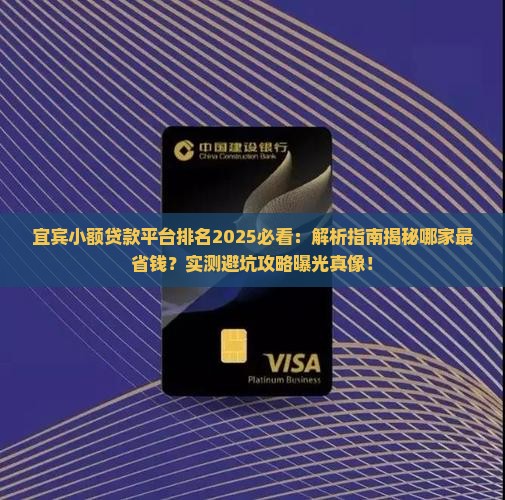 宜宾小额贷款平台排名