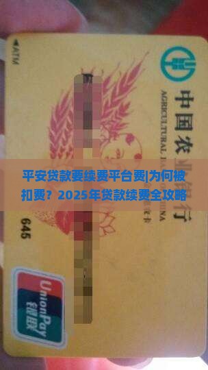 平安贷款要续费平台费