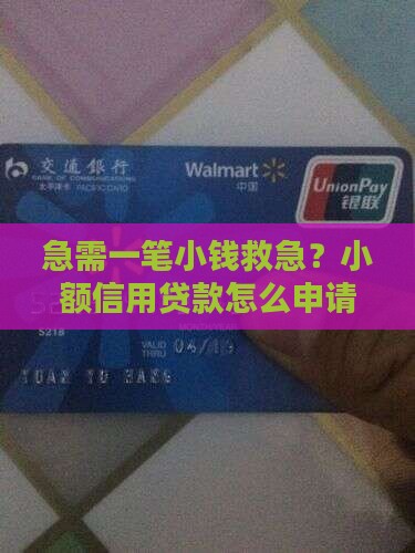 急需一笔小钱救急？小额信用贷款怎么申请？