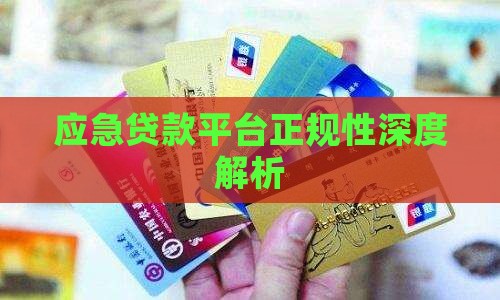 应急贷款平台正规性深度解析