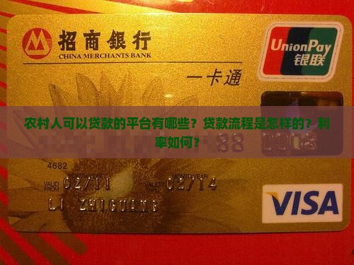 农村人可以贷款的平台有哪些？贷款流程是怎样的？利率如何？