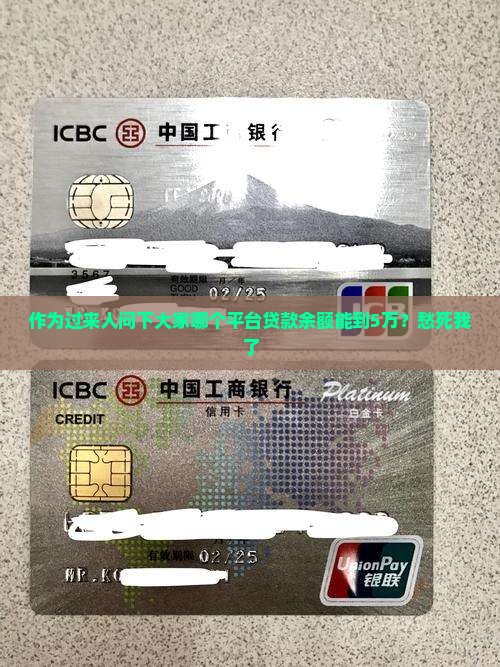 作为过来人问下大家哪个平台贷款余额能到5万？愁死我了