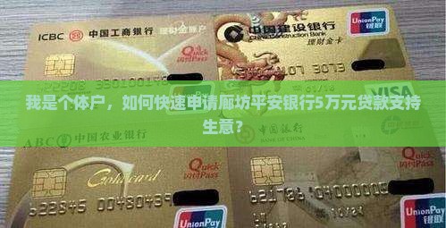 我是个体户，如何快速申请廊坊平安银行5万元贷款支持生意？