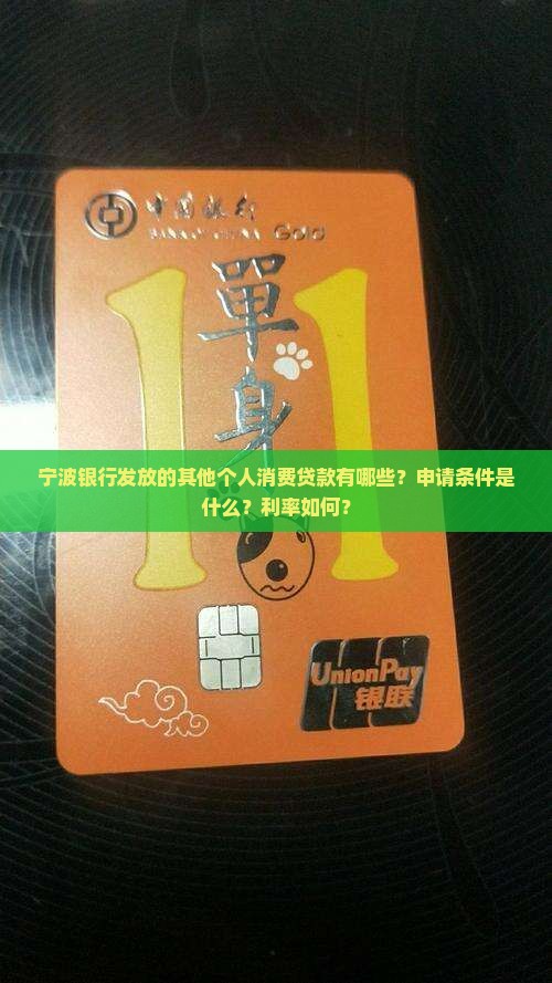 宁波银行发放的其他个人消费贷款有哪些？申请条件是什么？利率如何？