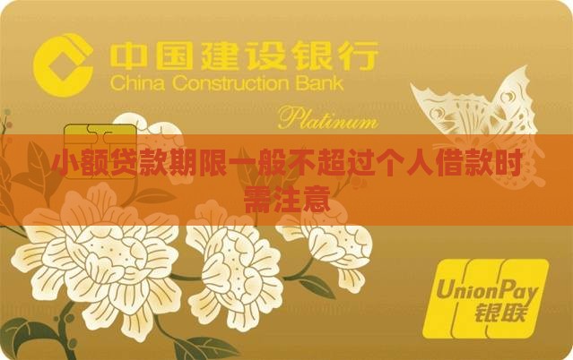小额贷款期限一般不超过个人借款时需注意