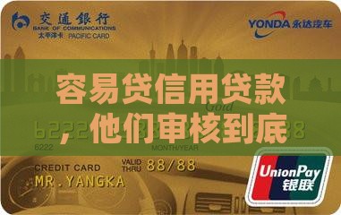 容易贷信用贷款，他们审核到底看什么？