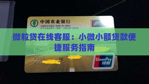 微粒贷在线客服：小微小额贷款便捷服务指南
