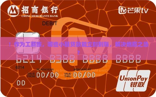 ！作为工薪族，哪些小额贷款能立刻到账，解决燃眉之急？