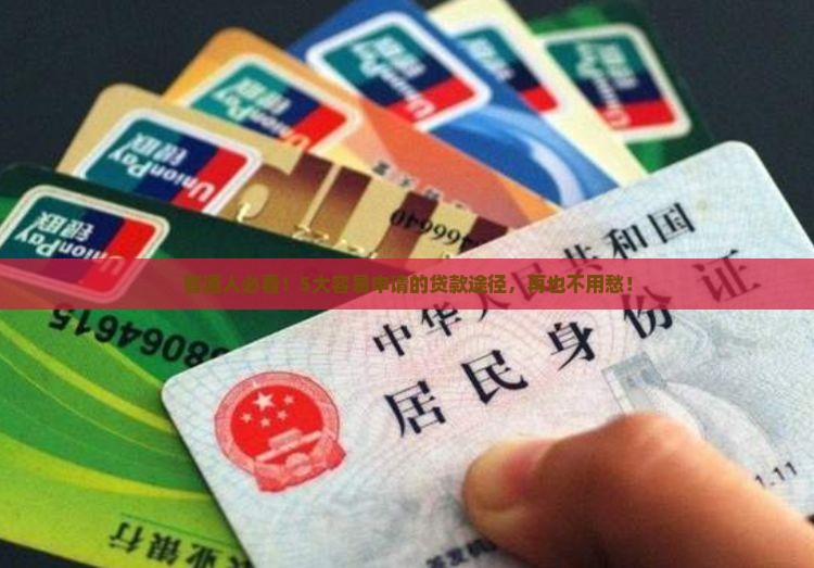 普通人必看！5大容易申请的贷款途径，再也不用愁！