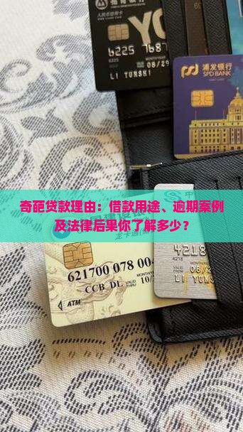 奇葩贷款理由：借款用途、逾期案例及法律后果你了解多少？