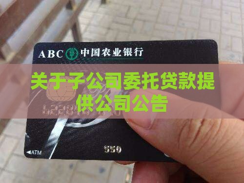 子公司内部委托贷款